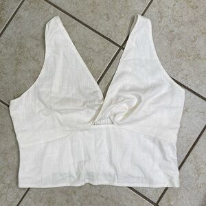 Francesca’s Mi Ami Collection, Off-white Woman’s Crop Tank - EUC!